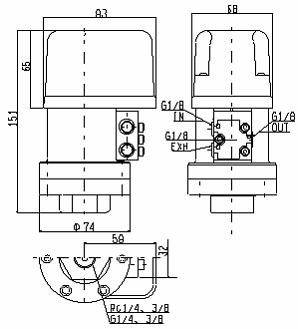 SPS-18ASの外形図