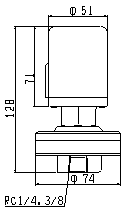 SPS-8T-HLの外形図