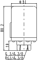 Outline drawing of SPS-8TF