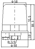 Outline drawing of SPS-8WP